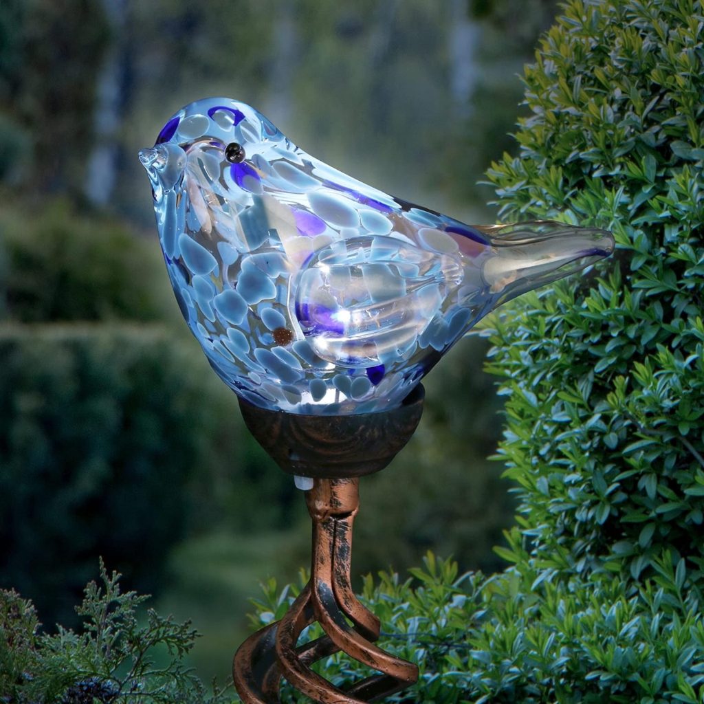 the best hand-blown glass bird garden decor