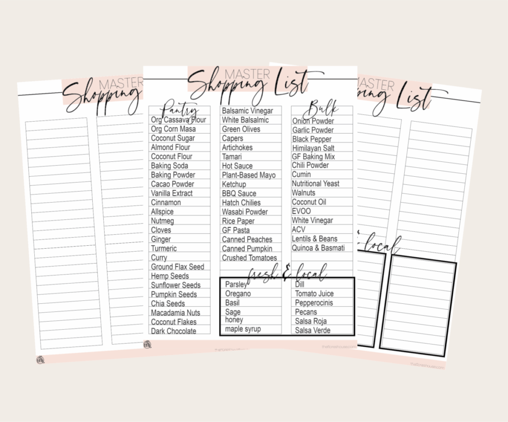 free grocery template pdf
