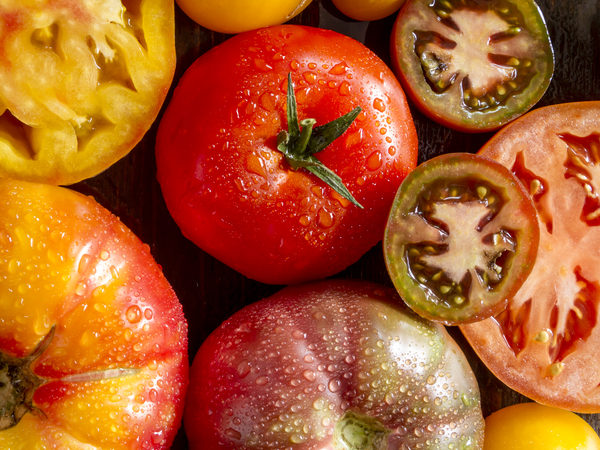 beautiful heirloom tomatoes
